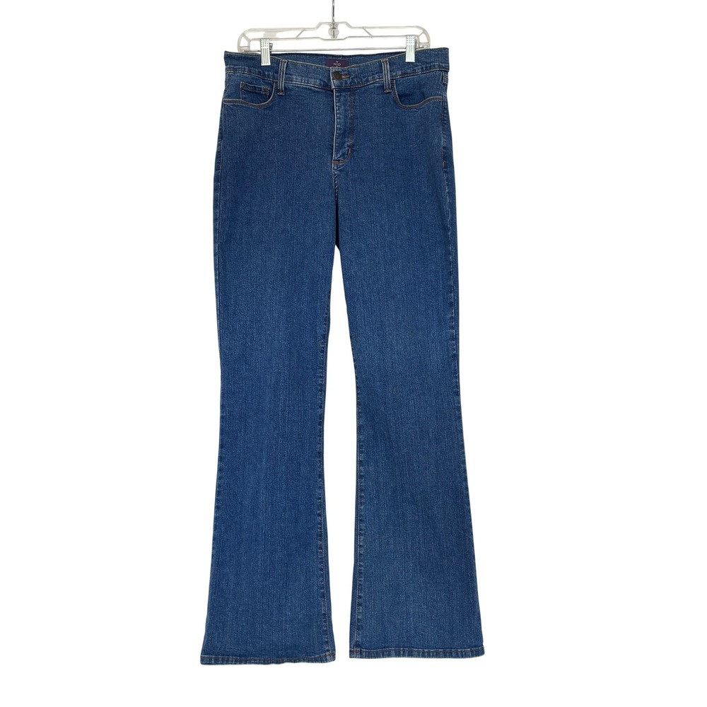NYDJ Womens Size 14 Blue Medium Wash Bootcut Lift Tuck Technology Stretch Jeans